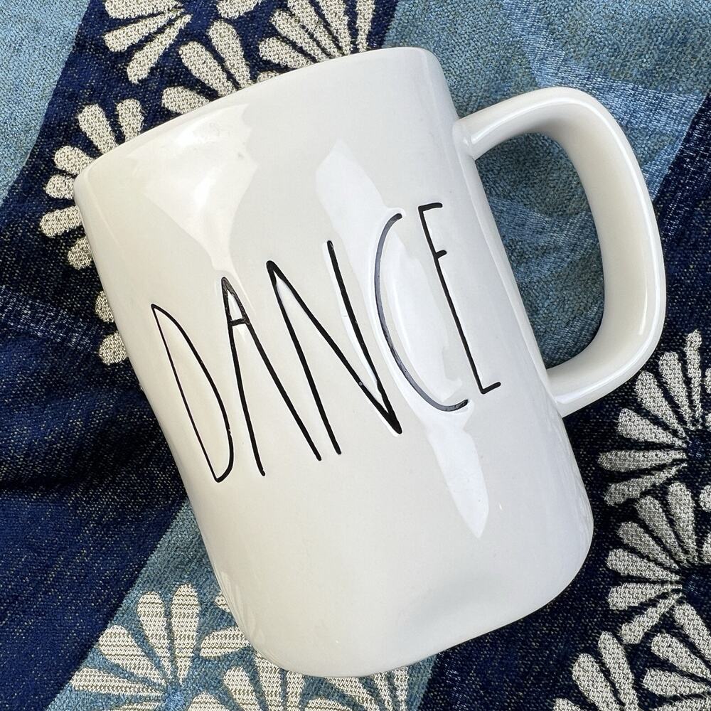 Dance Mug Coffee Cup Rae Dunn Artisan Collection By Magenta White Black